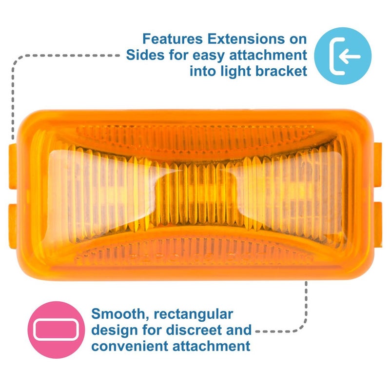 Lumitronics RV Mini Thin Line 37 Series Sealed LED Marker/Clearance Light (Amber) - Image 3